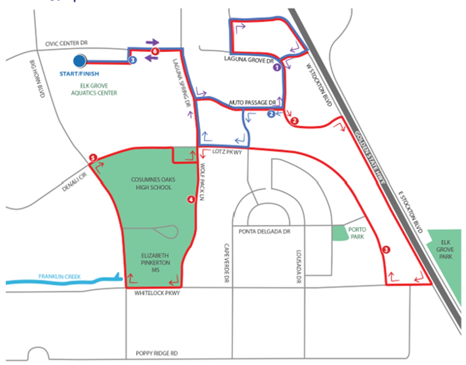 Run Route Map for 5K and 10K 